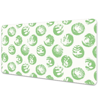 Podkładka na całe biurko Rośliny w geometrycznych kropkach