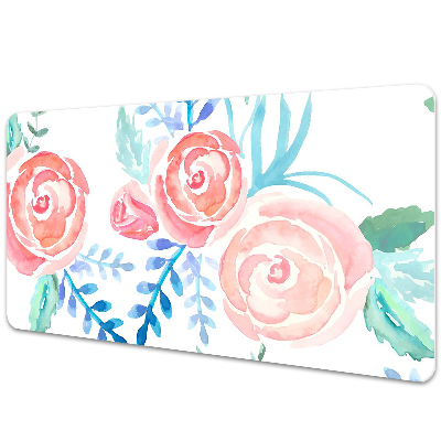 Podkładka na całe biurko Delikatne kwiaty