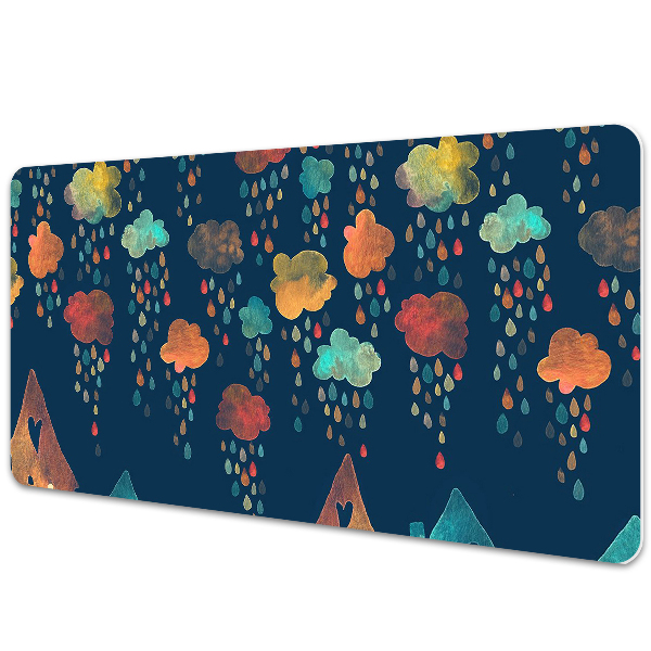 Duża mata na biurko Kolorowe domy