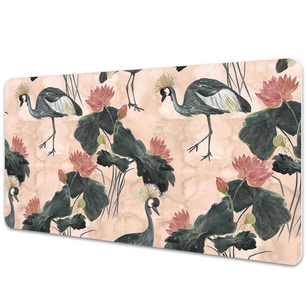 Duża mata na biurko Azjatyckie żurawie
