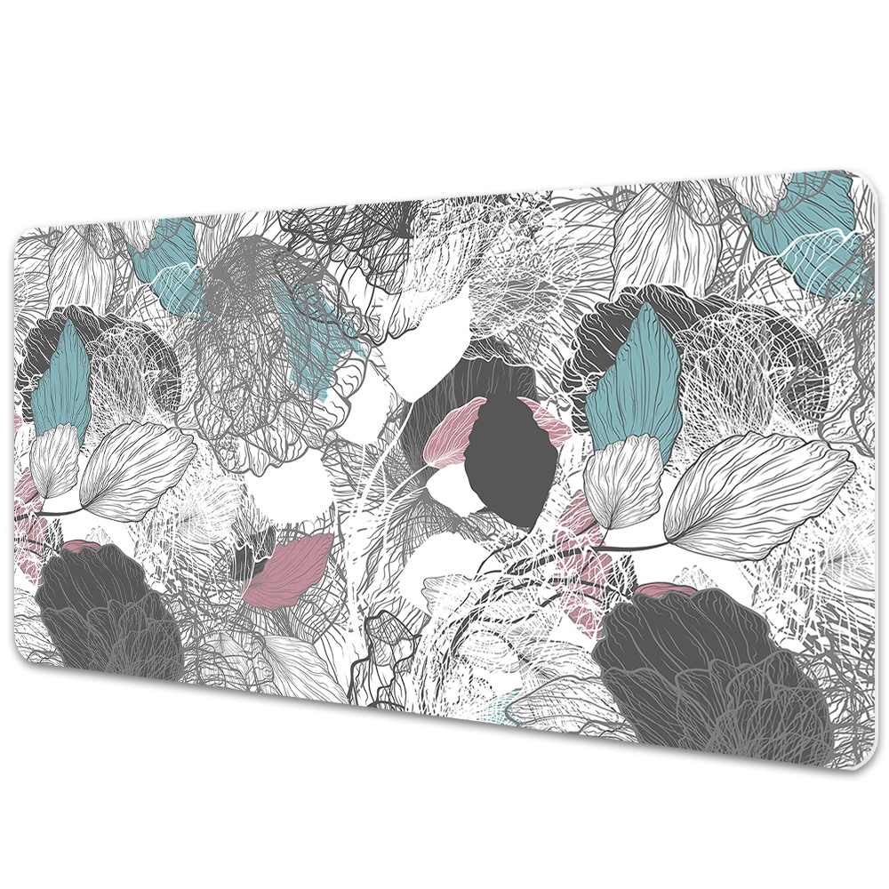 Duża mata na biurko Kwiatowy wzór