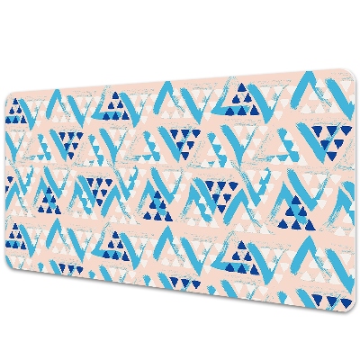 Duża mata na biurko Wzór trójkąty vintage