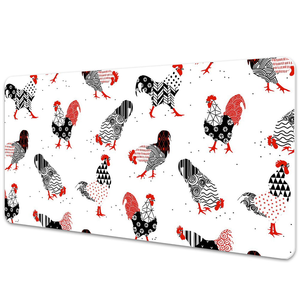 Duża mata na biurko Niezwykłe koguty