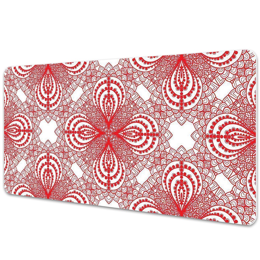 Duża mata na biurko Czerwona koronka vintage