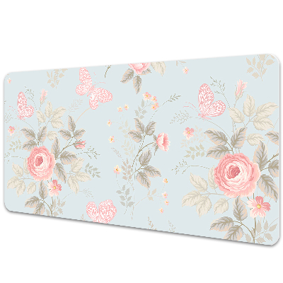 Podkład na biurko Motyle na różach