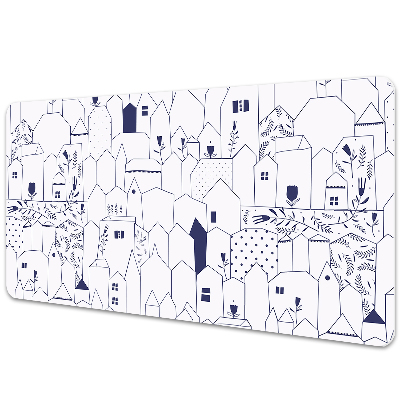 Mata na biurko dla dzieci Rysowane miasto