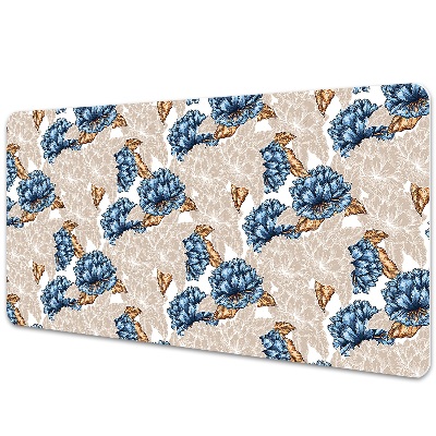 Podkładka na biurko Niebieskie kwiaty