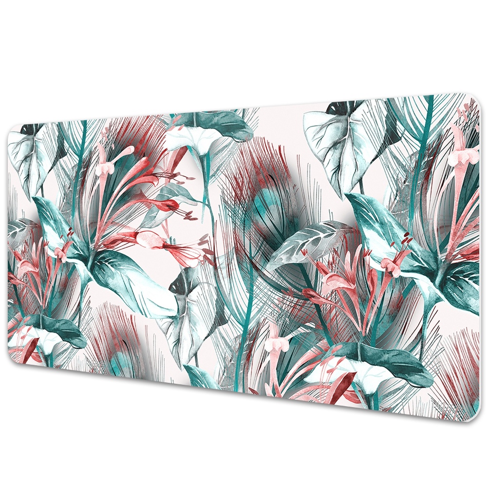 Podkładka na biurko Rysunek egzotycznych kwiatów