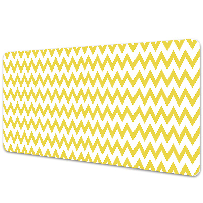 Mata na biurko Żółte zygzaki geometryczne
