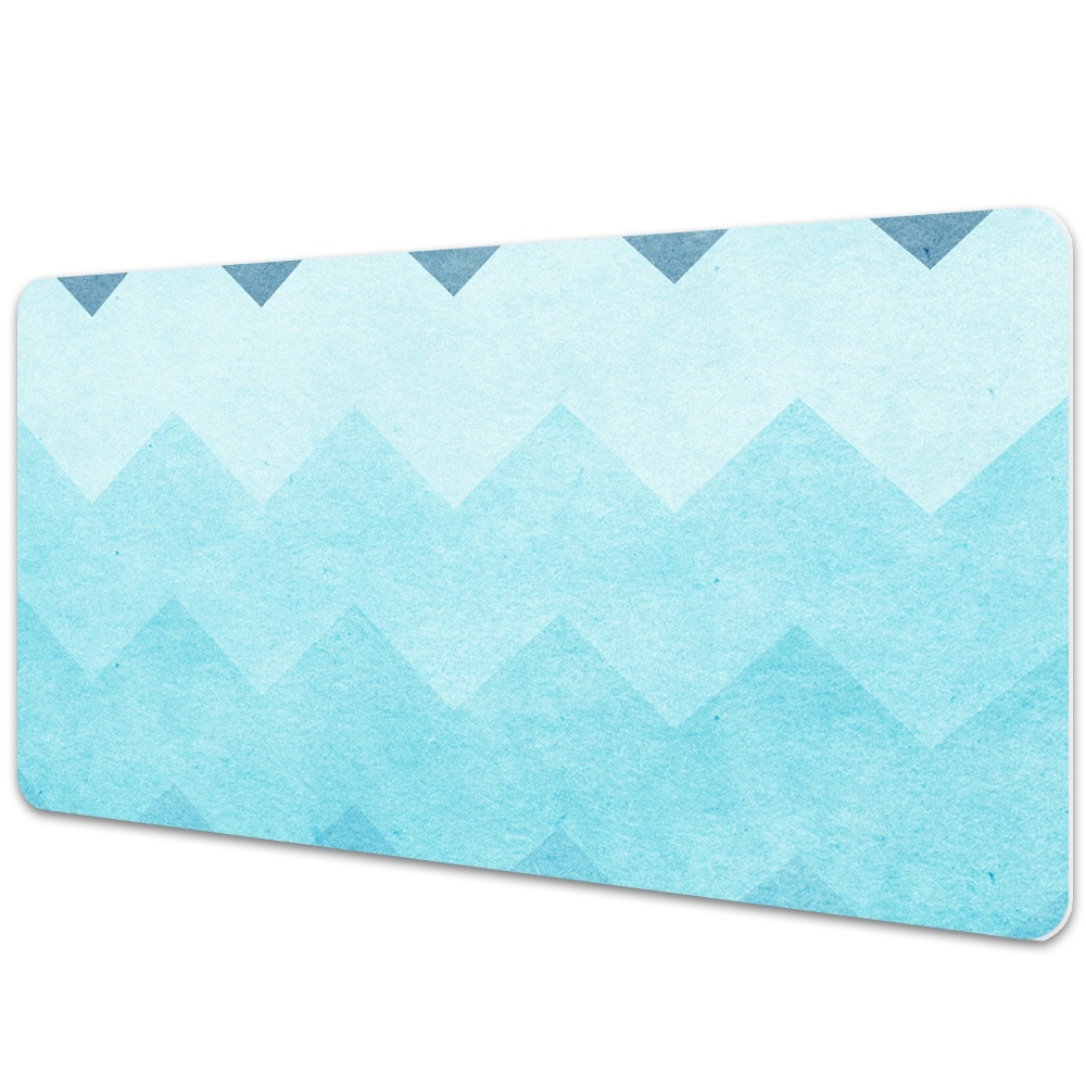 Podkładka na biurko Niebieskie geometryczne zygzaki