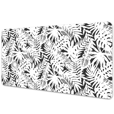 Podkładka na biurko Liście w czerni i bieli