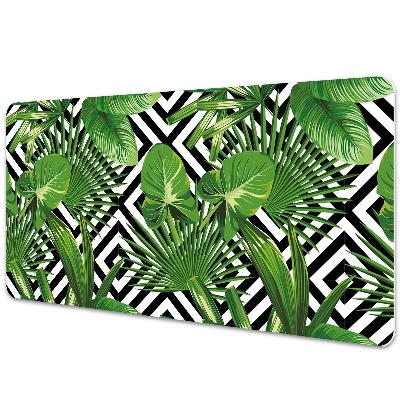 Podkładka na biurko Geometryczne tło i liście