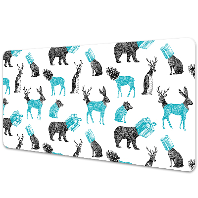 Mata ochronna na biurko Zwierzęta kolorowe