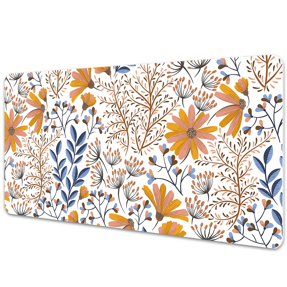 Mata ochronna na biurko Kwiaty na obrazie