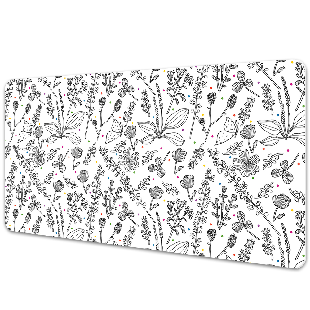 Mata ochronna na biurko Szkic kwiatów