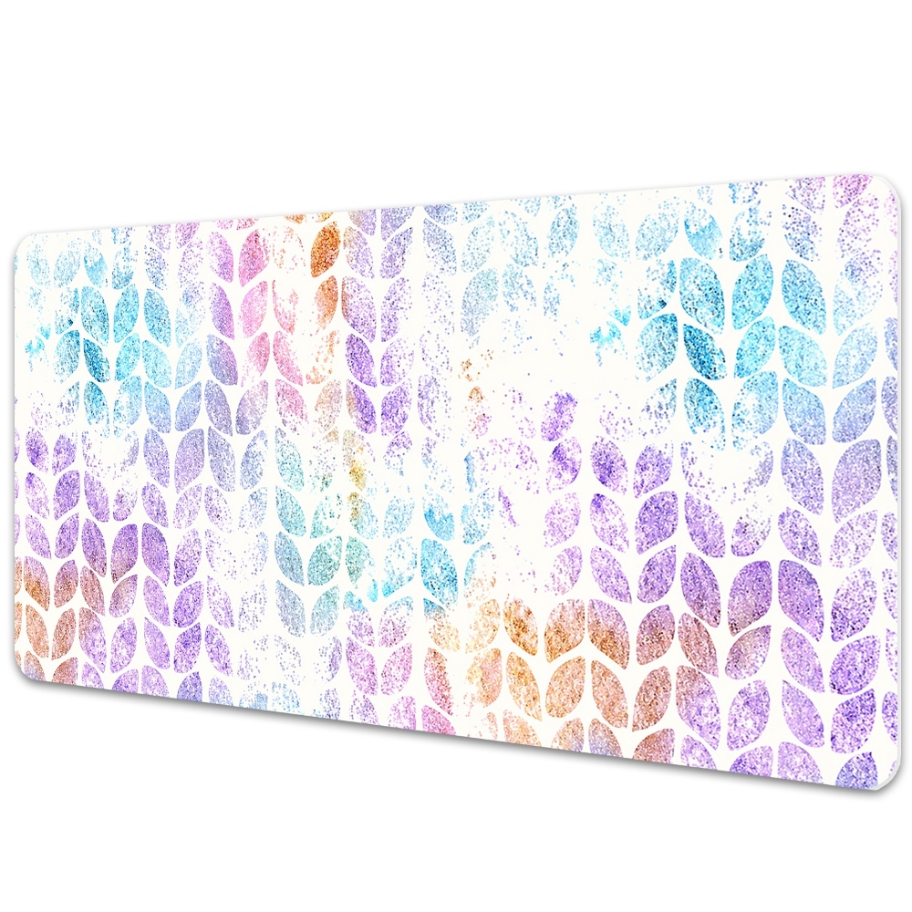 Mata ochronna na biurko Listki z brokatem