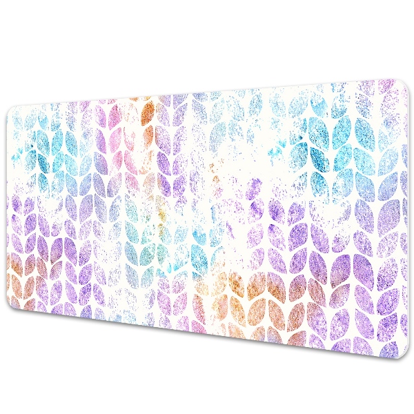 Mata ochronna na biurko Listki z brokatem