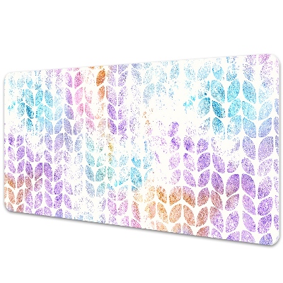 Mata ochronna na biurko Listki z brokatem