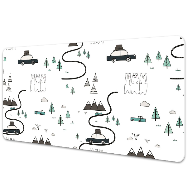 Mata na biurko dla dzieci Pordóż samochodem