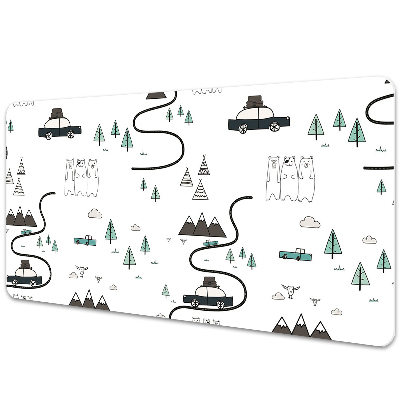 Mata na biurko dla dzieci Pordóż samochodem