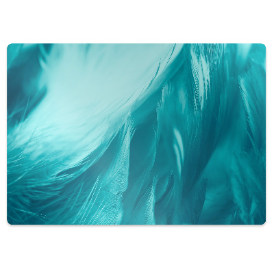 Mata pod krzesło Błękitne piórka