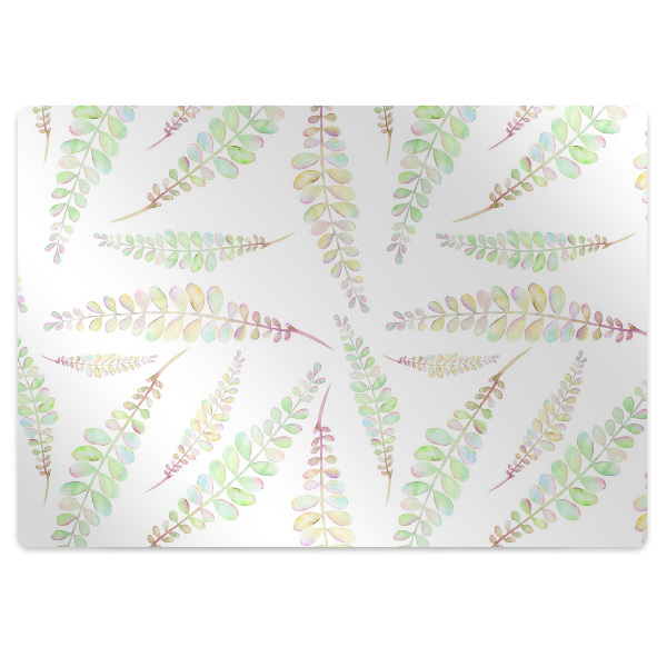 Mata pod krzesło biurowe Listki malowane