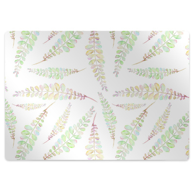 Mata pod krzesło biurowe Listki malowane