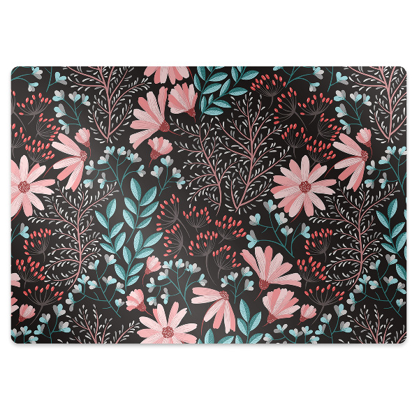 Dywanik pod fotel gamingowy Kwiatki vintage