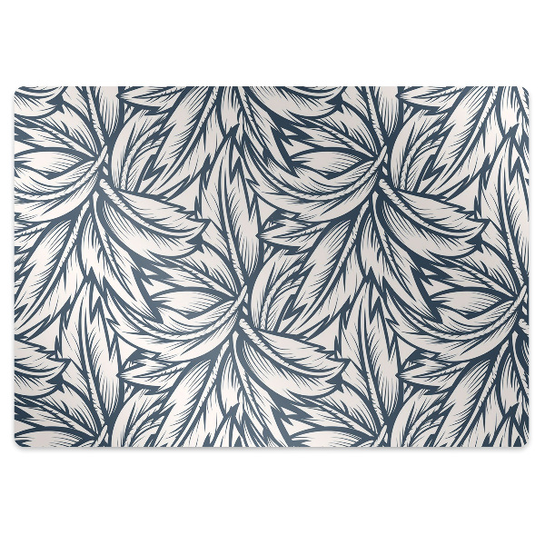 Mata pod krzesło Listki rysowane