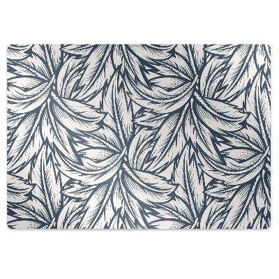 Mata pod krzesło Listki rysowane