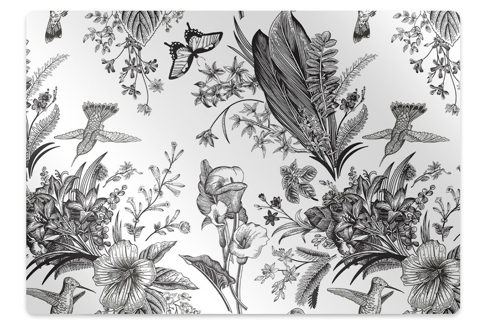 Mata pod krzesło Ogród w czerni