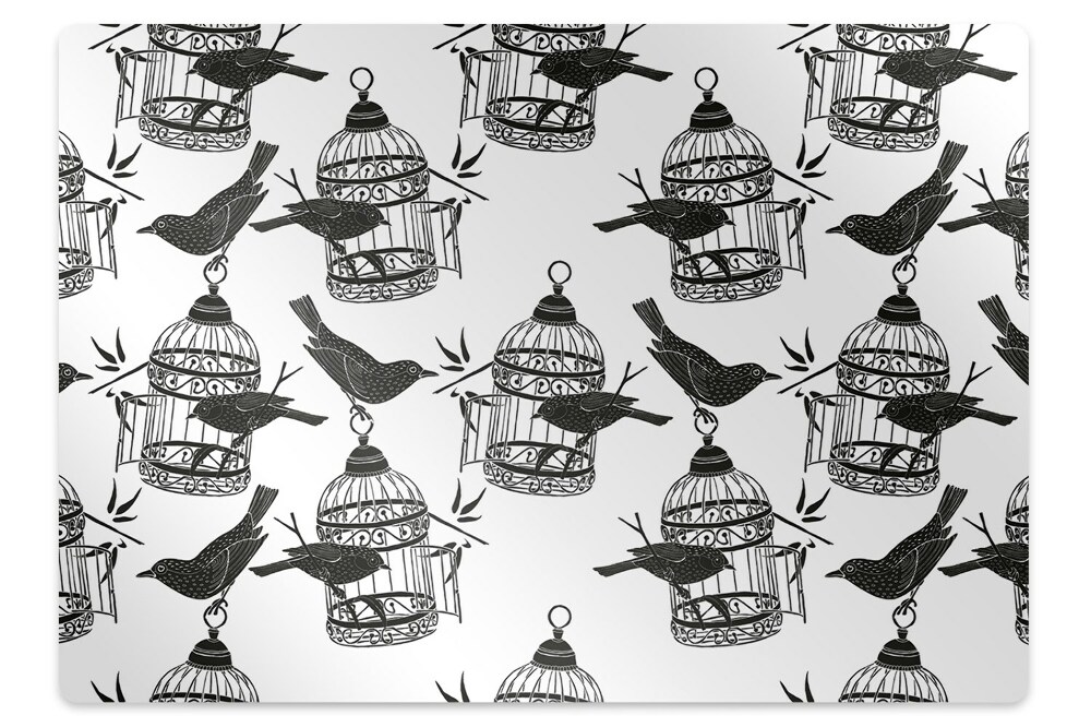 Mata pod krzesło Ptaki w klatce