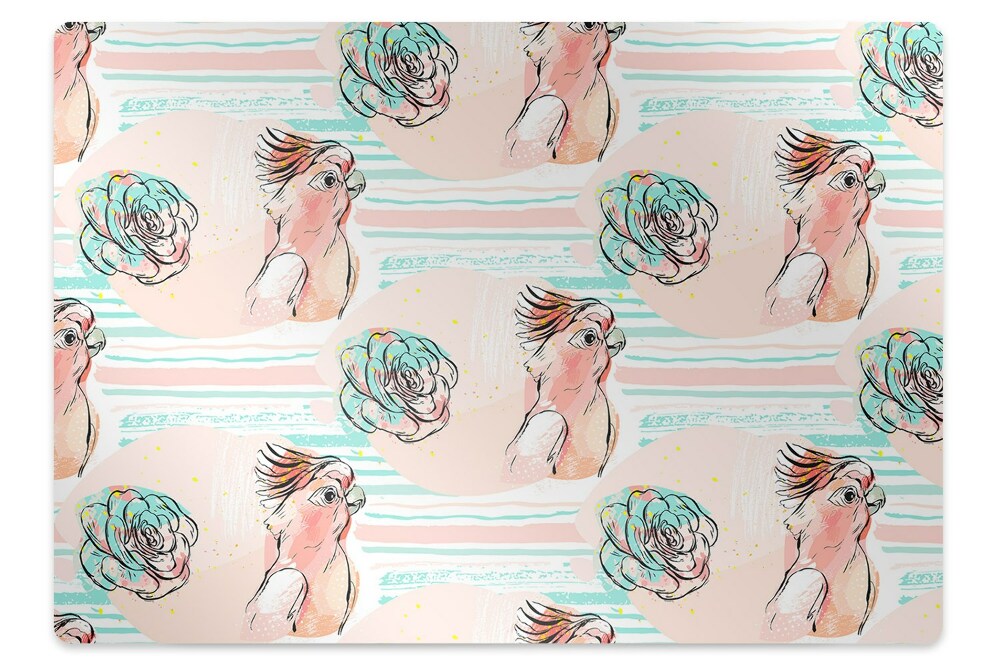 Mata ochronna na podłogę Jasne papugi