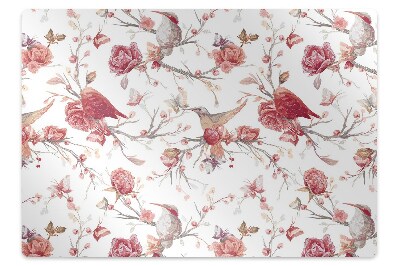 Mata ochronna pod krzesło Jaskrawy ptasi motyw