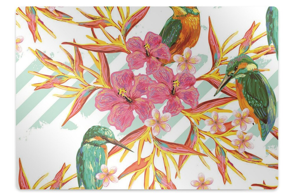 Mata pod krzesło Letnie ptasi motyw