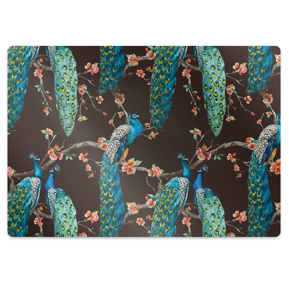 Podkładka pod krzesło Pawie w lesie