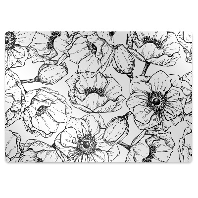 Mata pod krzesło Kwietny wzór