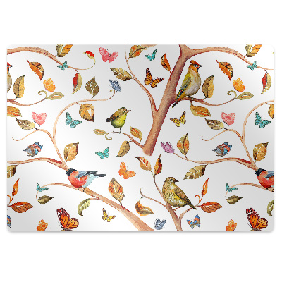 Mata pod fotel biurowy Ptaki w lesie