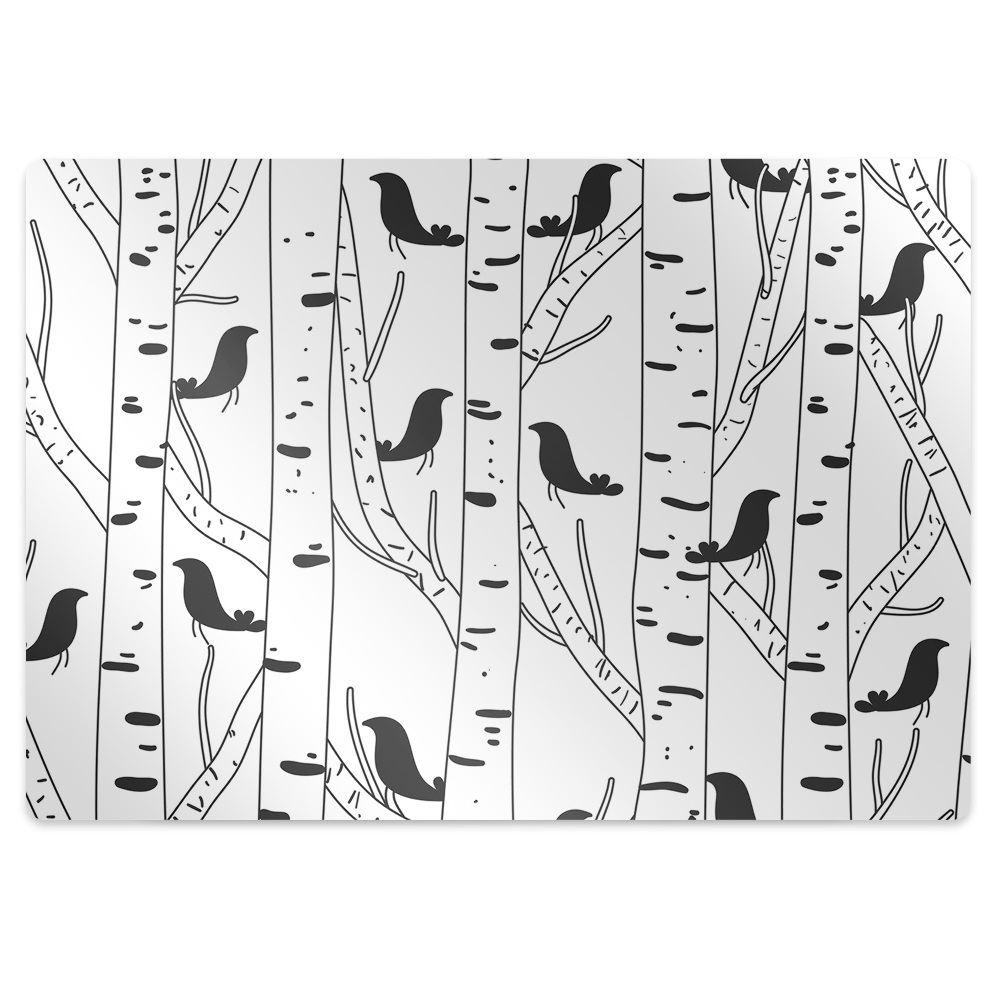 Ochraniacz podłogi pod krzesło Ptaki na drzewie