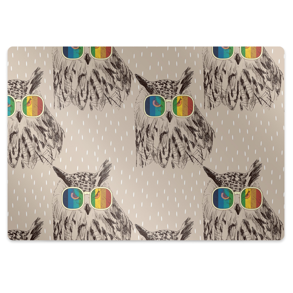 Dywanik pod krzesło obrotowe Mądre sowy