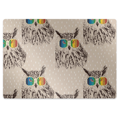 Dywanik pod krzesło obrotowe Mądre sowy
