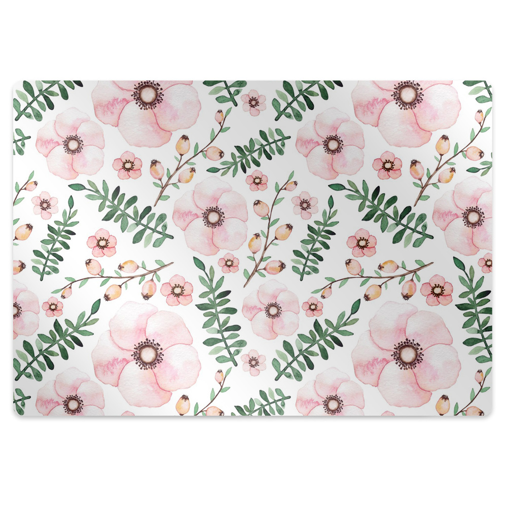 Mata pod biurko Kwiecisty świat