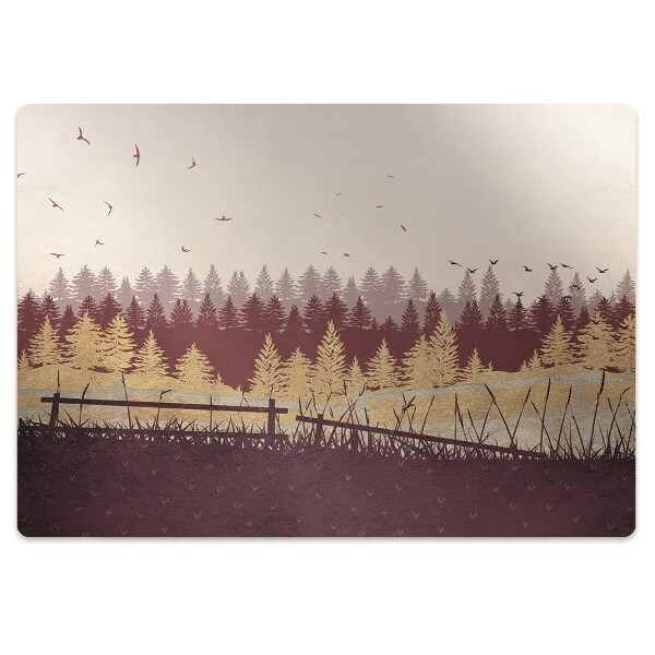 Mata pod fotel biurowy Las jesienią