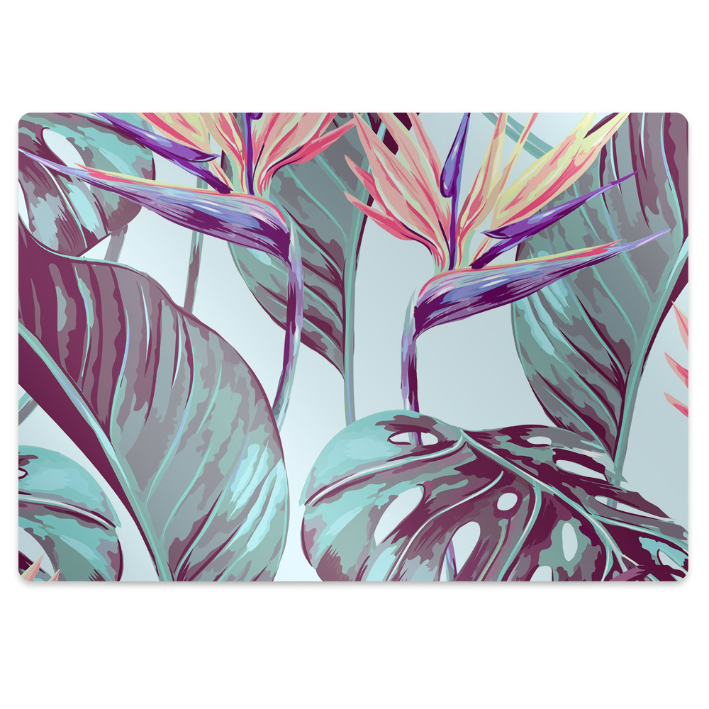 Mata pod krzesło Listki egzotyczne