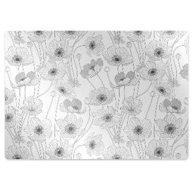 Mata pod krzesło Abstrakcyjne maki