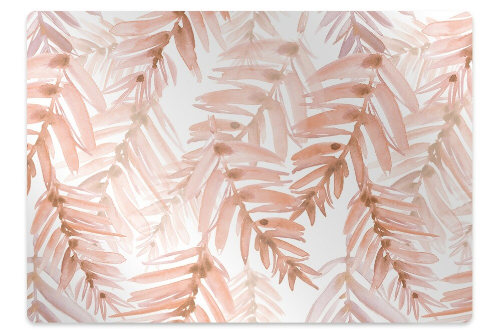 Dywanik pod krzesło obrotowe Pomarańczowe listki