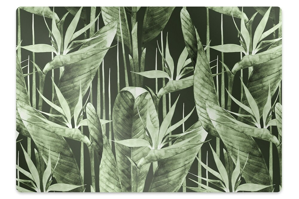 Mata ochronna na podłogę Ciemne listki