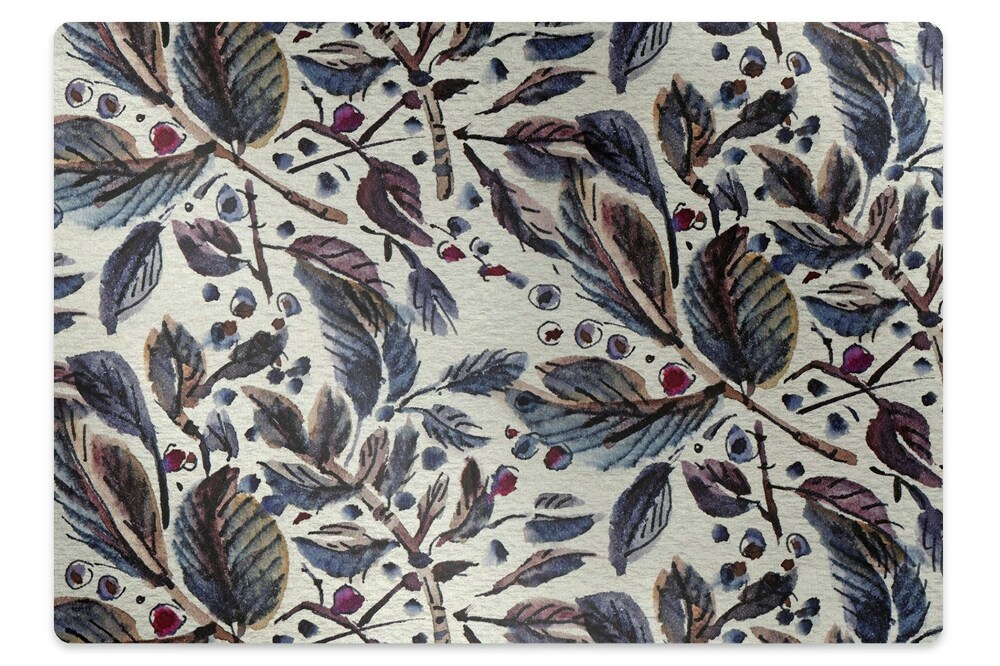 Dywanik pod krzesło obrotowe Retro listki