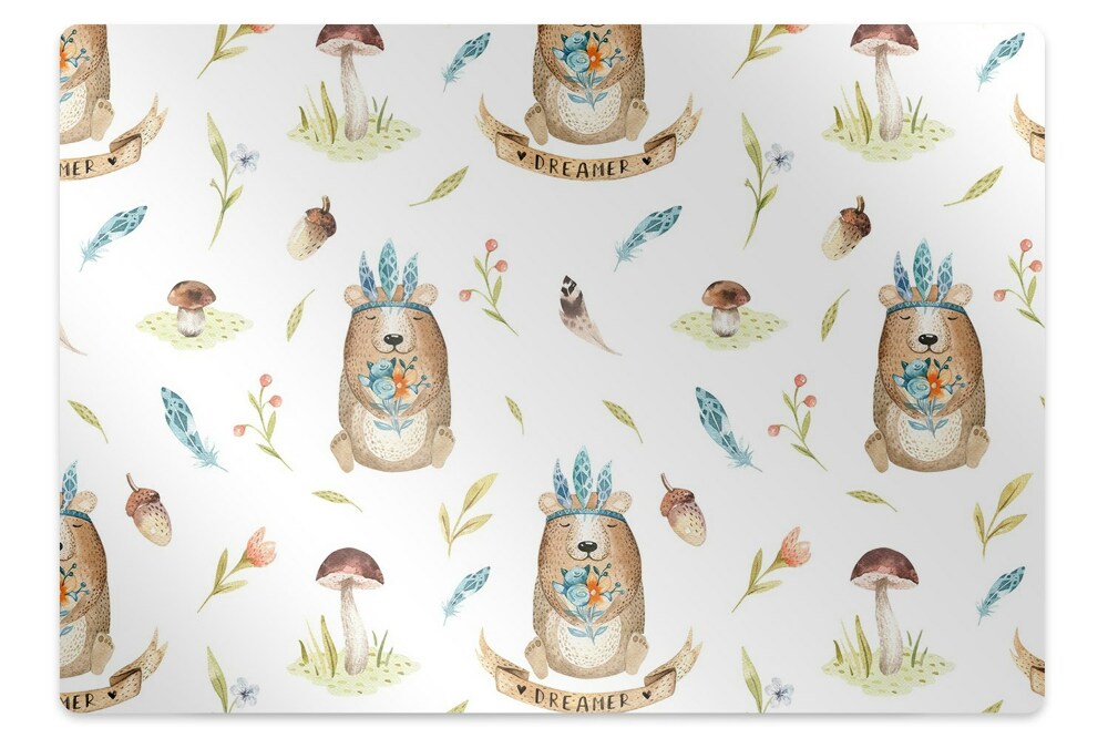 Podkładka pod krzesło na panele Miś dla dzieci