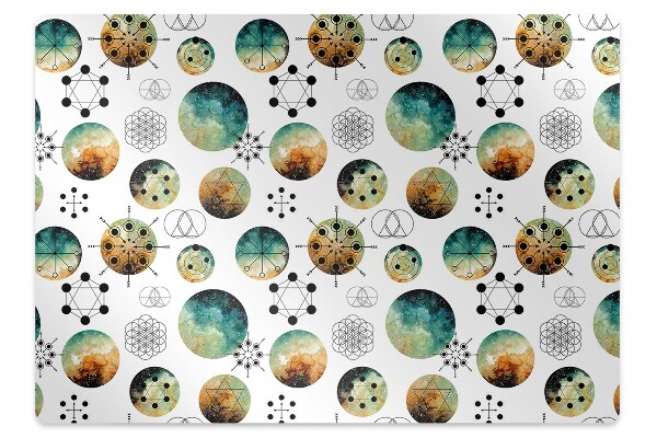 Mata pod fotel biurowy Galaktyczny motyw